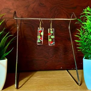 Kiwi and watermelon earrings